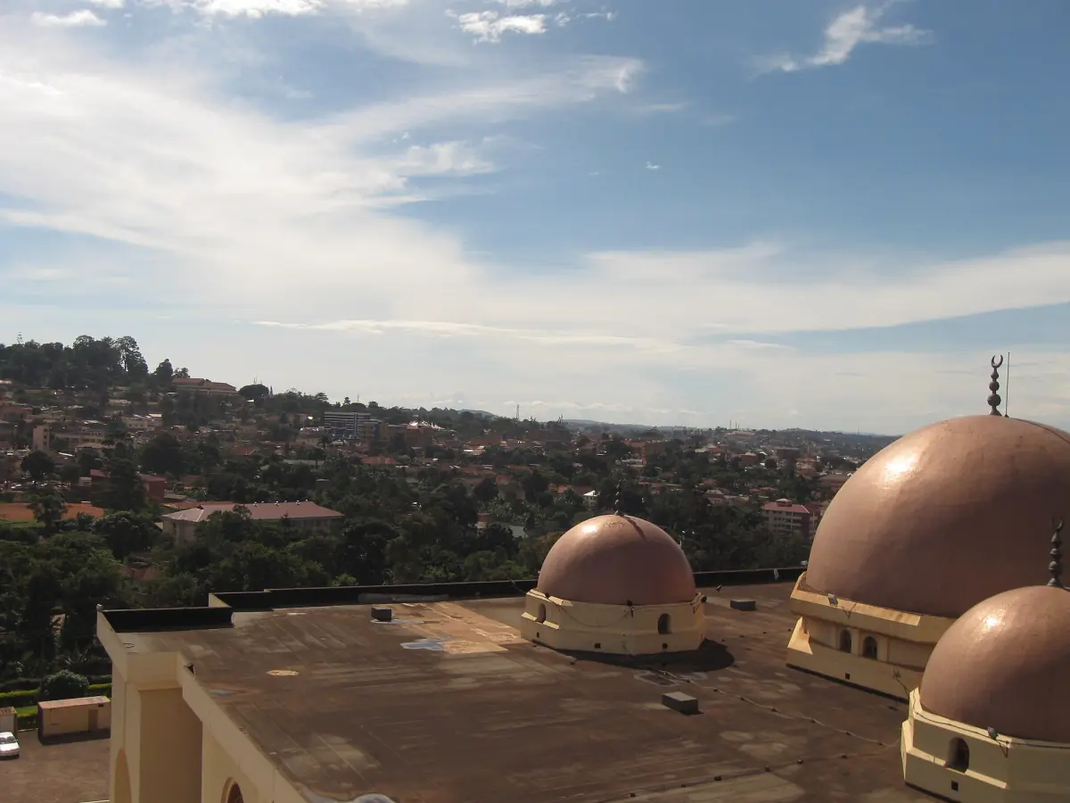 Blick über Kampala von der Nationalmoschee Ugandas