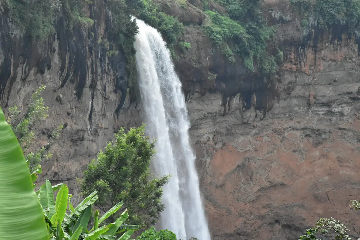 Der Hauptwasserfall der Sipi Falls am Mount Elgon